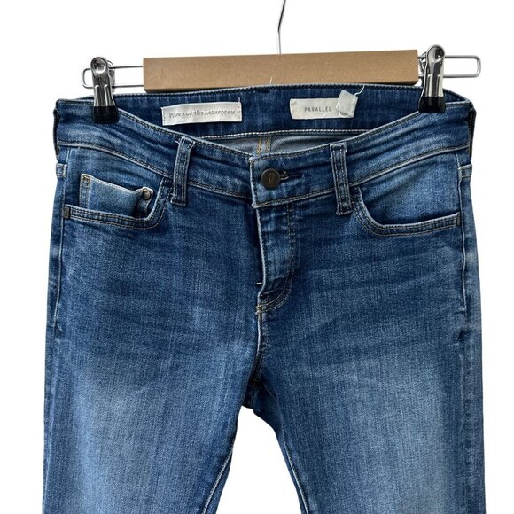 Pilcro & The Letterpress Parallel Cuffed Hem Slim Straight Denim Jeans Women 27 - Picture 4 of 14